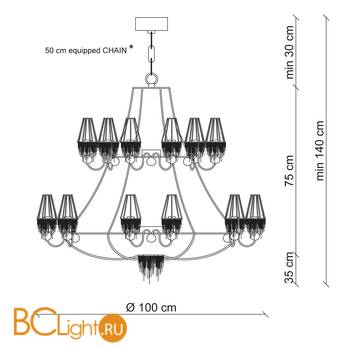 Люстра Patrizia Garganti Ontherocks PG006 - Схема